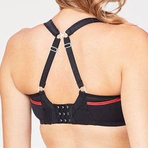 zest nursing sports bra 6 hook & eye feature