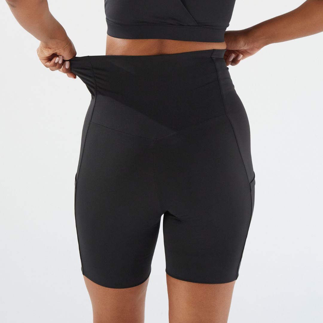 postpartum recovery short 360hold fabric back view
