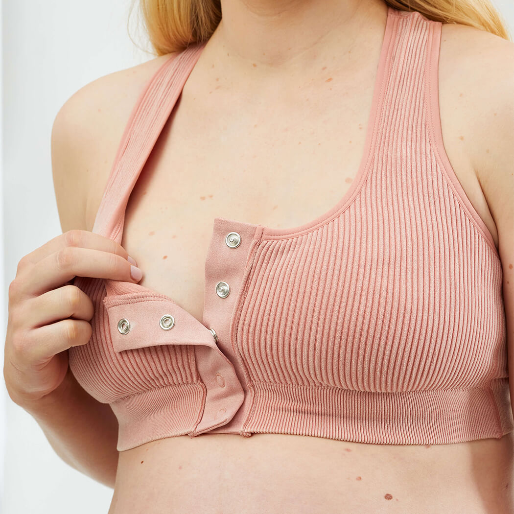 biscotti leak proof nursing bra ribbed recycled yarn