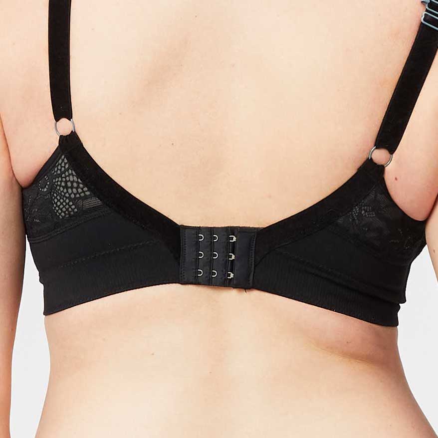 lux fuller bust nursing bra six hook feature