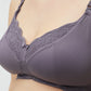 taffy non wire nursing bra close up - grape