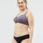 taffy non wire nursing bra side view - grape
