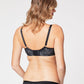 waffles contour nursing bra back view - black