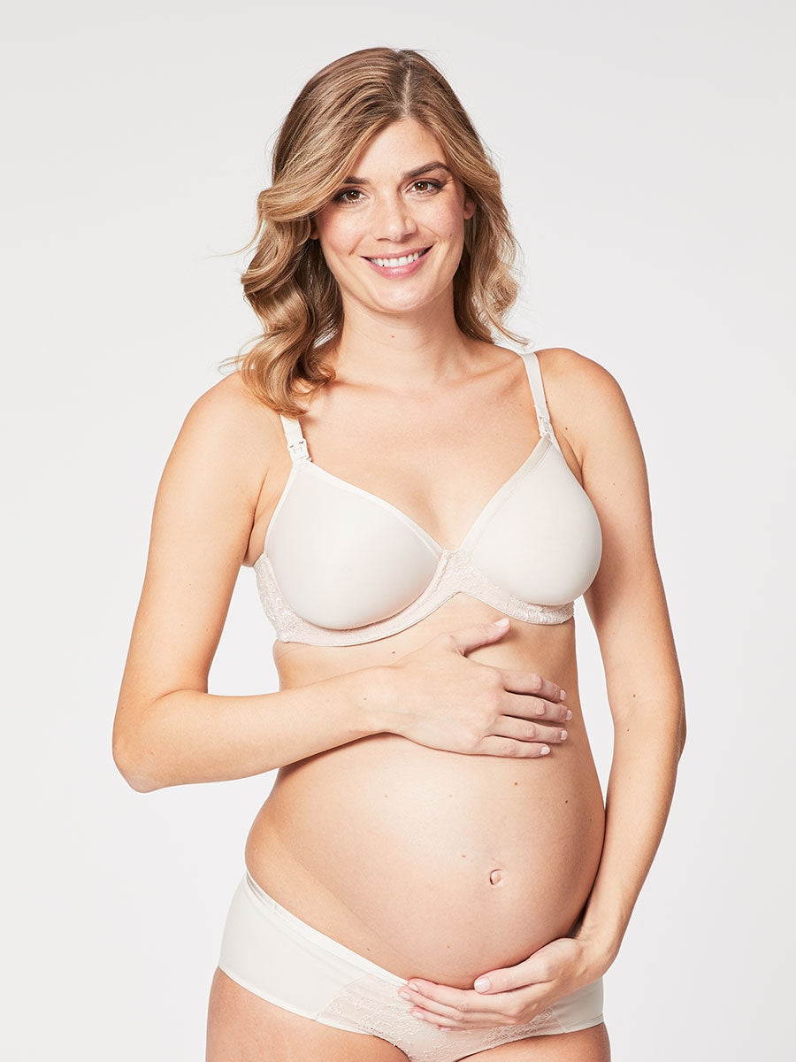 Waffles Contour Maternity & Nursing Bra - Beige (Final Sale)