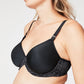 waffles contour nursing bra flexi-wire - black