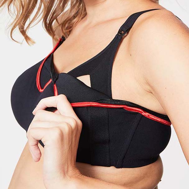 zest nursing sports bra drop down cups