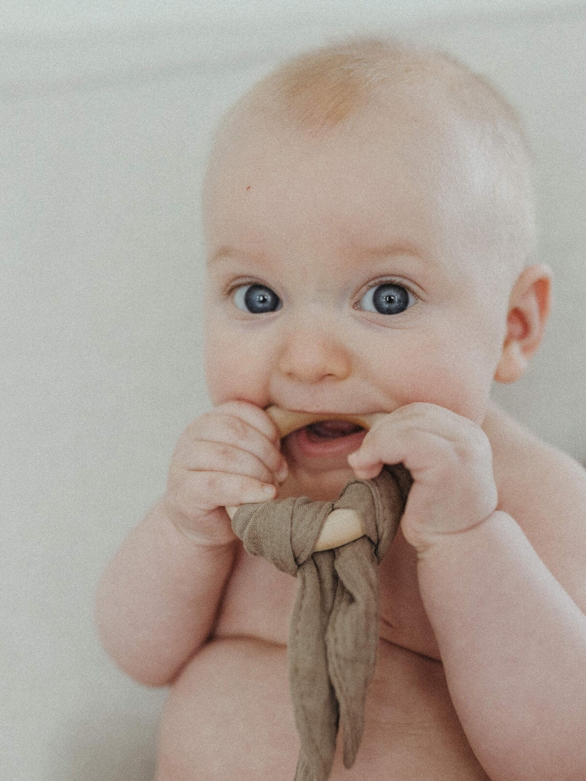 baby biting bunny teethers