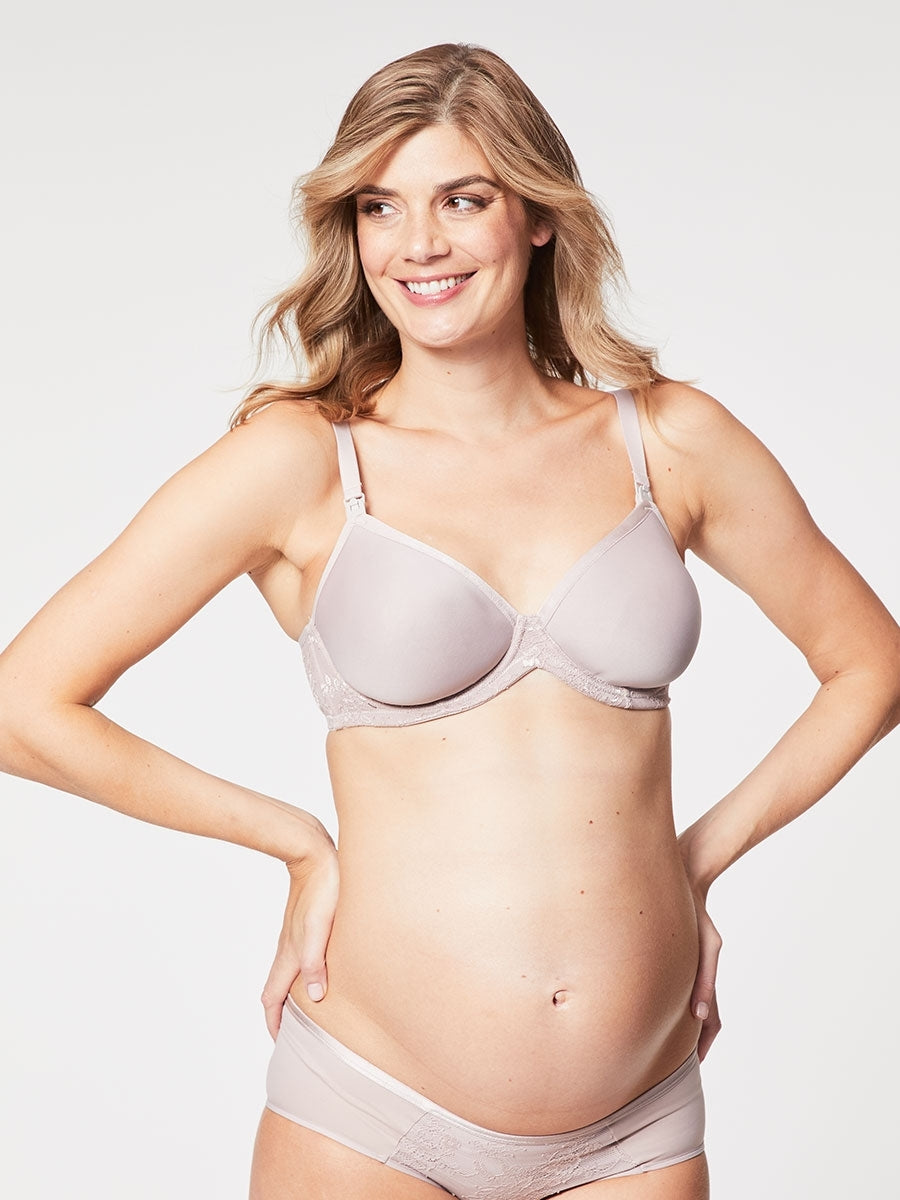 Waffles Contour Maternity & Nursing Bra - Oyspink (Final Sale)